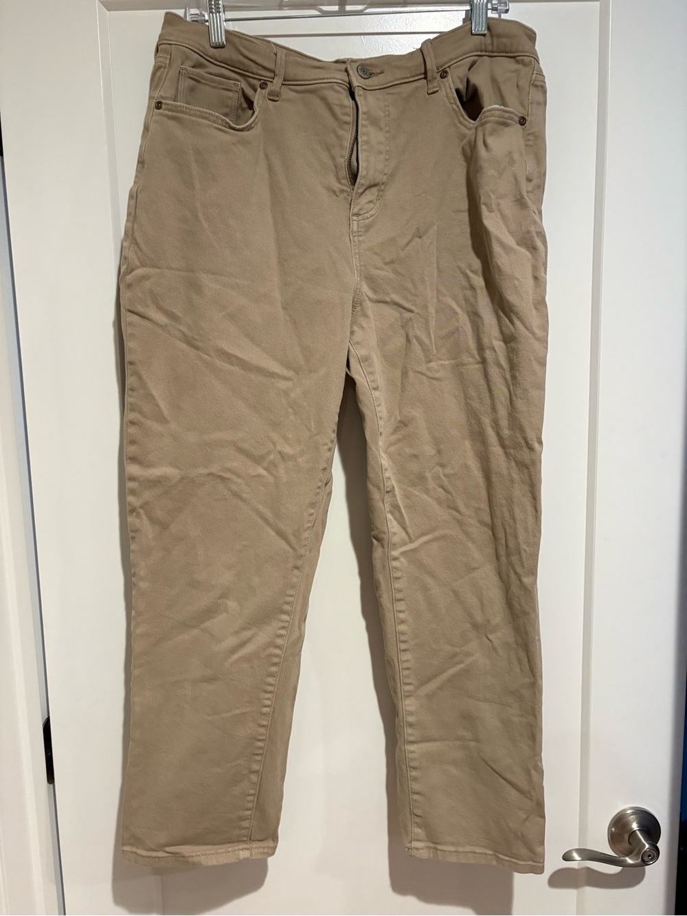 Sonoma Women's Boyfriend Jeans in Light Khaki